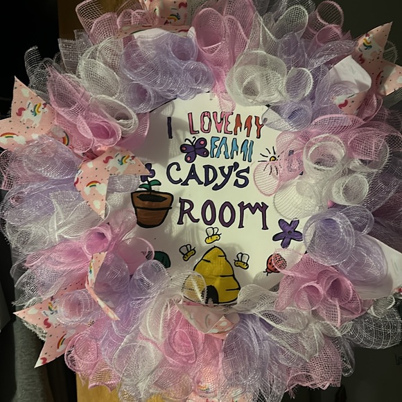 14” Custom Hand Crafted Wreath! Your Theme/Colors! - Picture 2 of 9